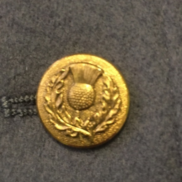 SAINT LAURENT purple coat with black corduroy cuffs and collar - Picture 7 of 9